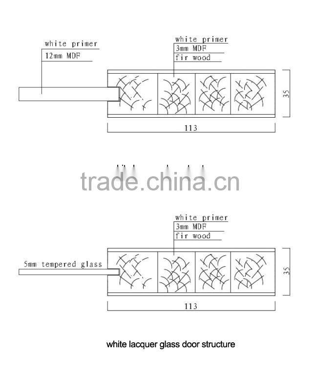 different design with groove white flat solid wood doors white lacquer door