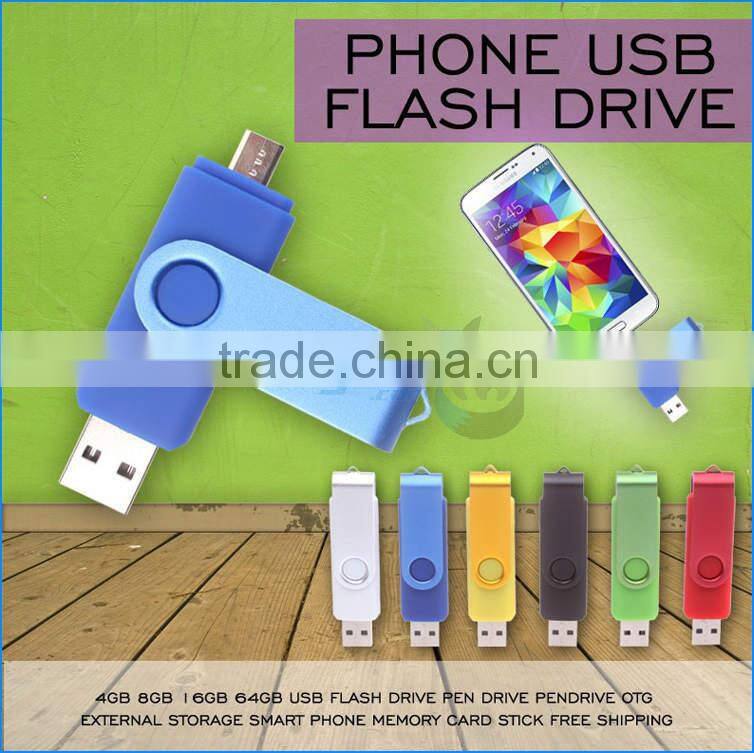 100% Real Capacity NEW OTG USB flash drive colorful pen drive 4GB 8GB 16GB 32GB metal usb stick Support Smart phone PC U disk