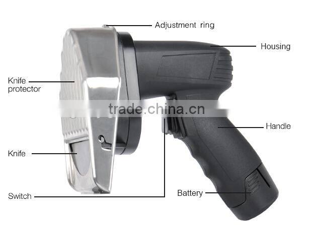 Factory supply new model 12V battery rechargeable cordless electric shawarma cutter with teeth blade