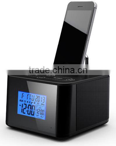 Squre shape bluetooth speaker with Alarm