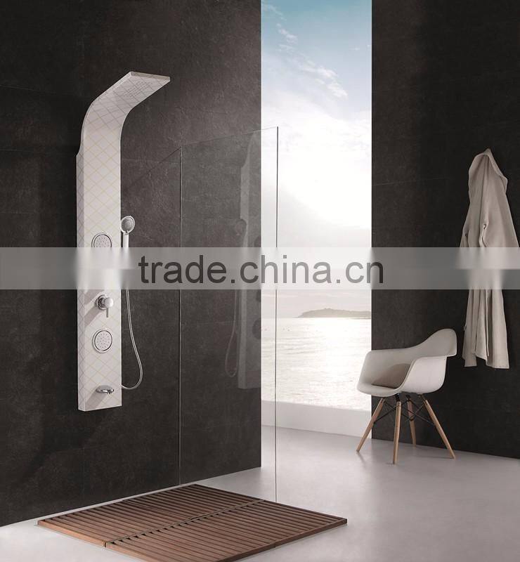 Hotel Bathroom Stainless Steel Chrome Brush Shower Column Shower Panel