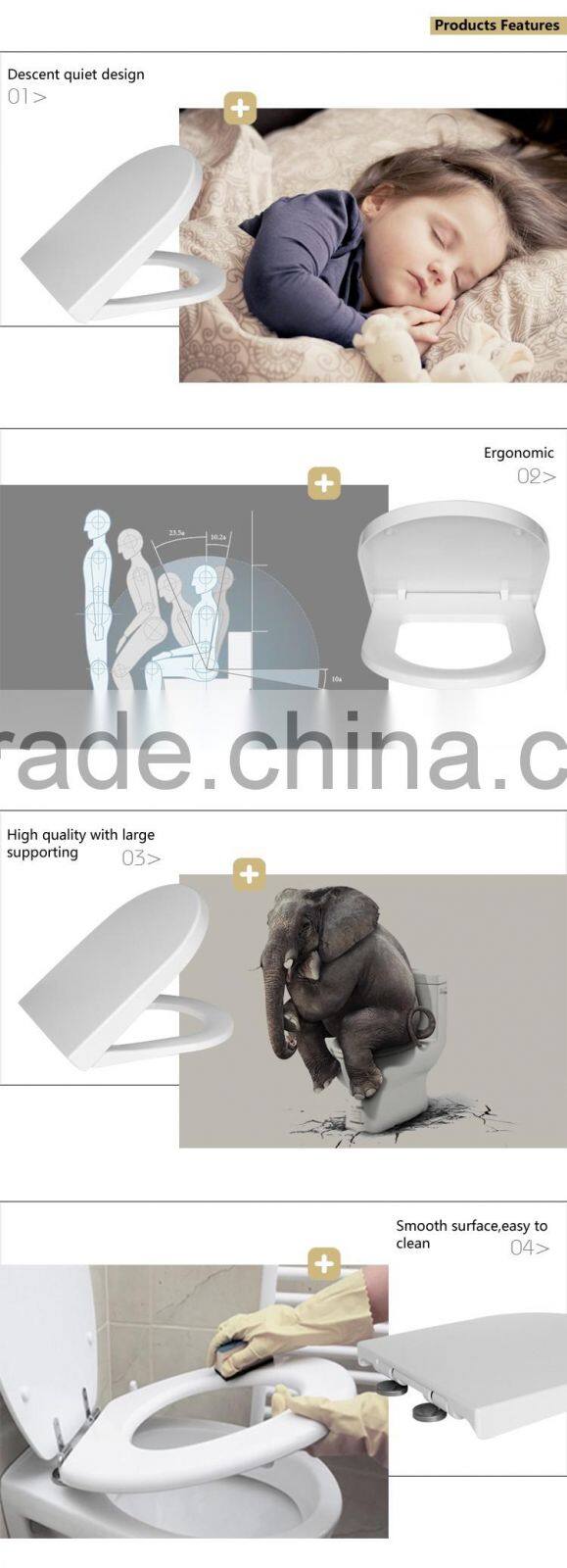 European size sanitary Soft Close Urea UF wc toilet seat