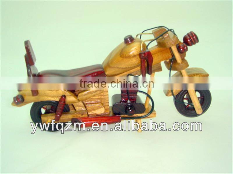 Wooden racing childrens motorcycle toy for children