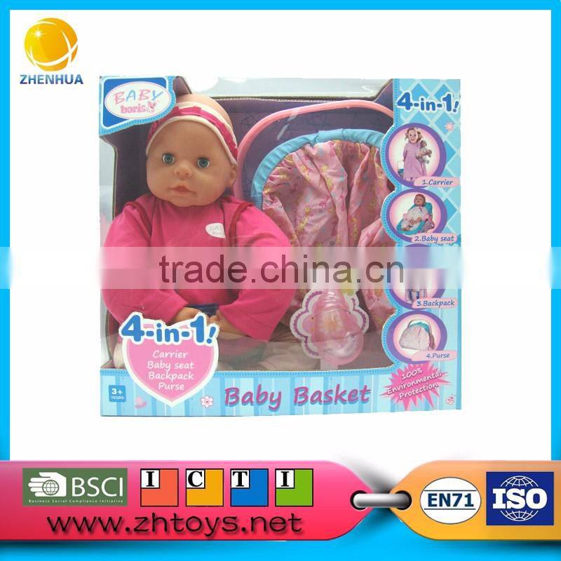 lovely baby doll wear cotton clothes five color with nipple doll for sale