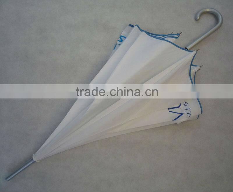 Arc 24''*8Ribs Automatic White Straight Umbrella OK169