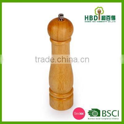 high qulity rubber wood salt&pepper mill bottle /spice mill