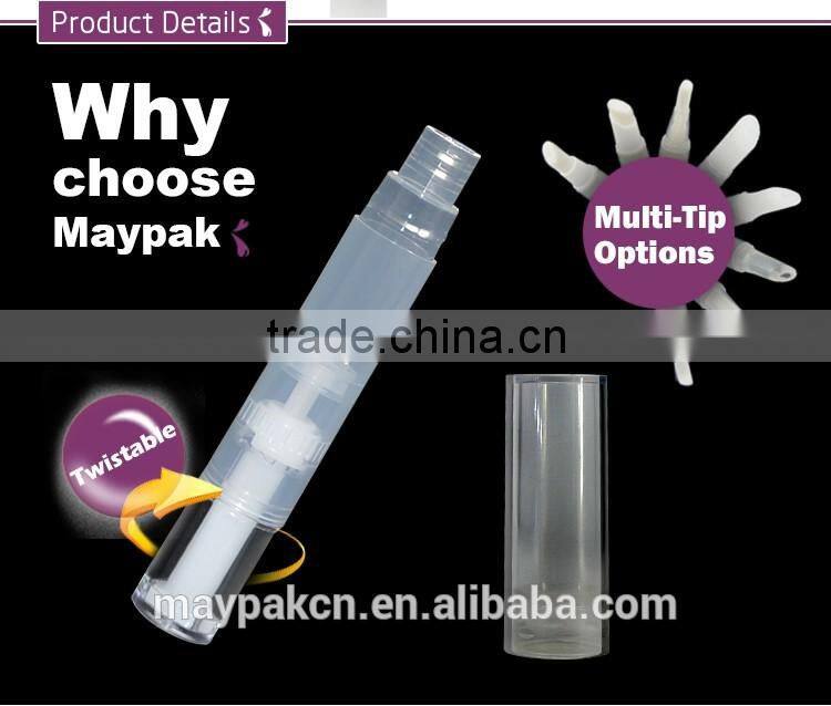 2.0 ml aluminum/plastic cosmetic pen Empty container ,lip gloss tube