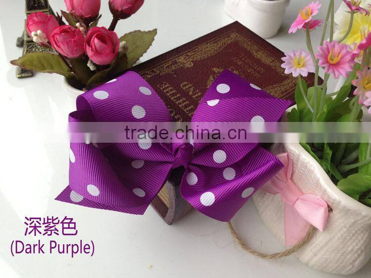 Polka Dots Baby Bow Ties Grosgrain Ribbon Baby Hair Bow