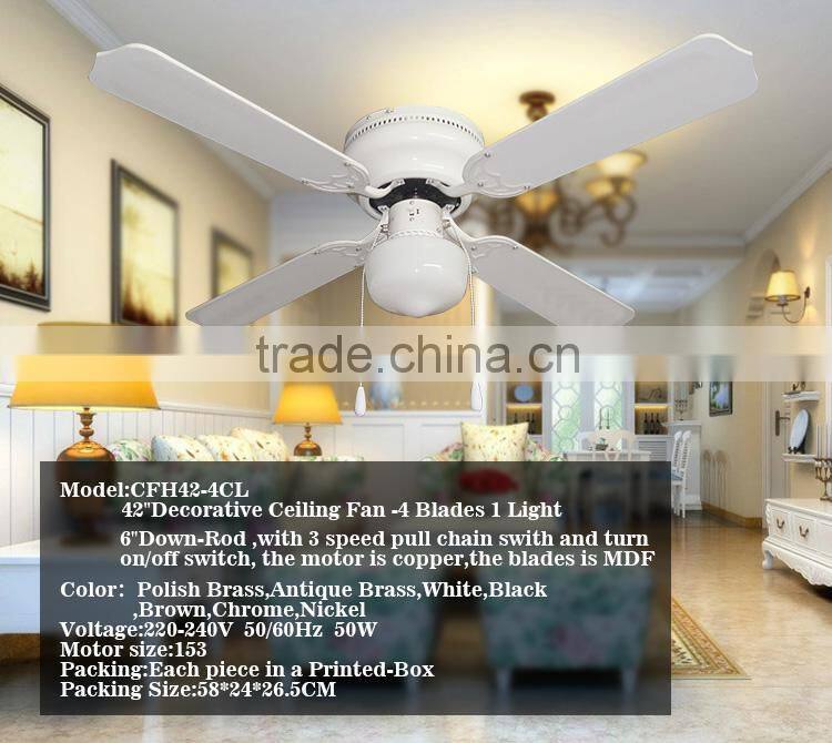 Indoor lighting high quality excellent light weight ceiling rotary fan