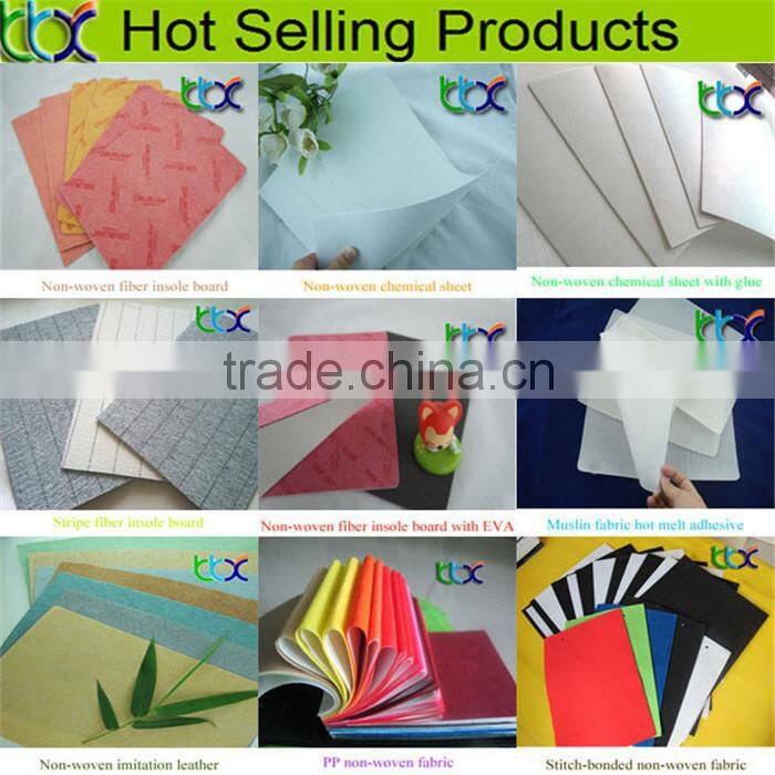 Nonwoven chemical sheet for making toe puffs and back counters