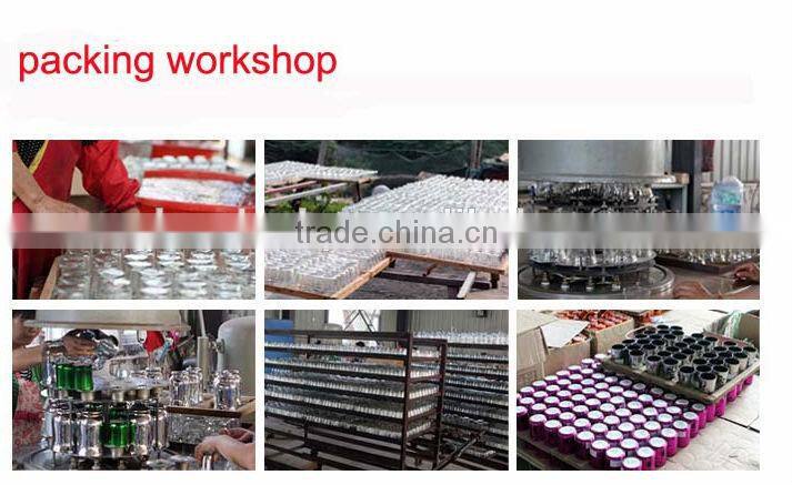 2016 new style popular empty glass jar with cork lid as candle holder