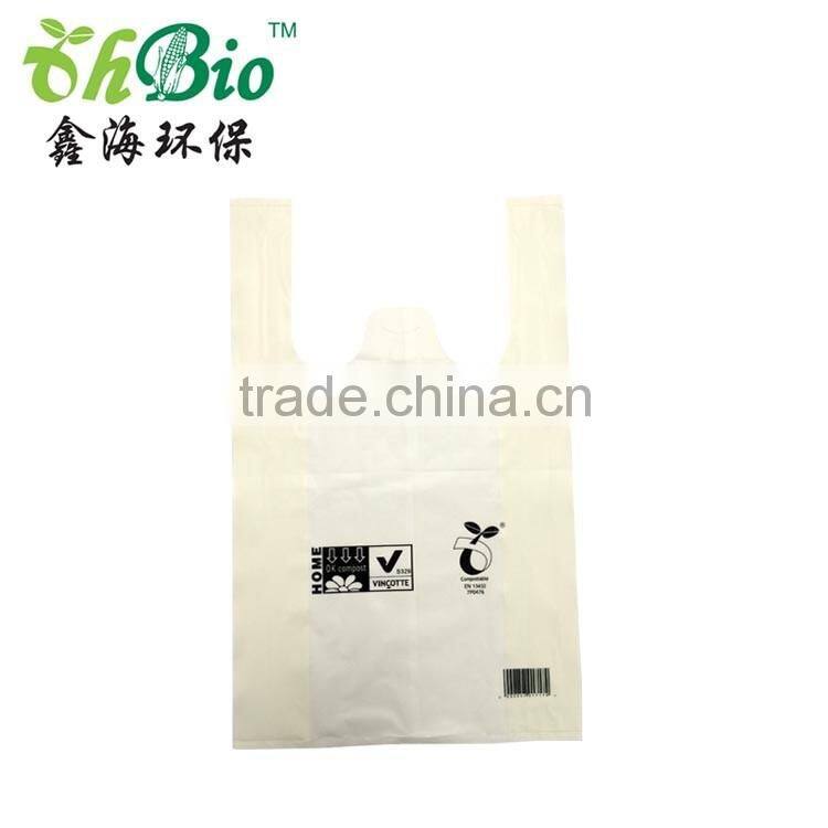 Certified ASTM D6400 Wholesale Compostable Grocery Bag With One Colors Printing Logo