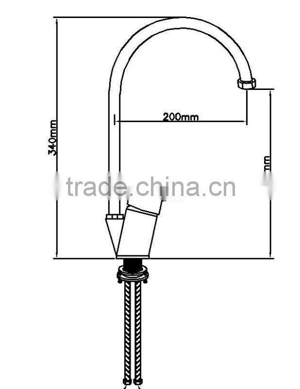 brushed chrome contemporary kitchen mixer D8337-24