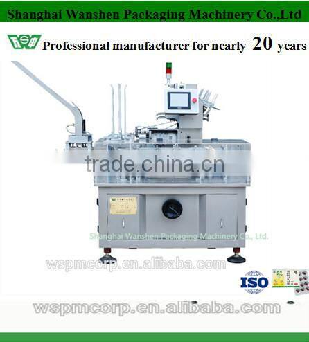 Shanghai Wanshen HDZ 100 Automatic Cartoning Machinery for Pharmaceutical Bottle/Soft Tube/Blister/Injection/Pillow bag