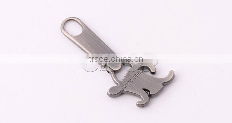Decorative pi rubber zipper pull metal puller for promotion garment