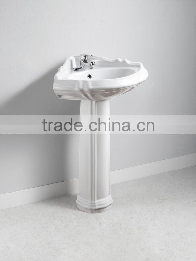 Bathroom Ceramics triangular pedestal basin DW-M2060