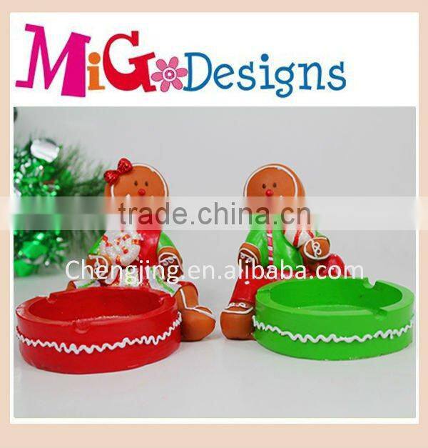 gingerbread man Christmas Polyresin ashtray