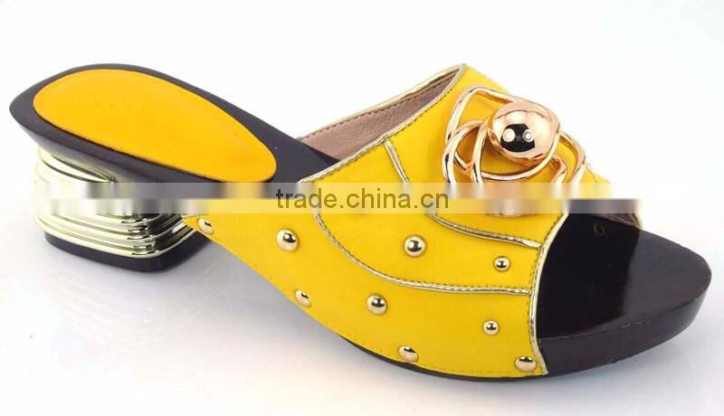 2016 New pattern style design ladies slippers high heel 5 cm 7