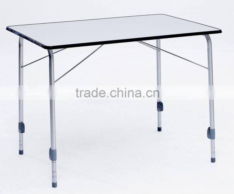 Metal folding table with injection border and MDF table board