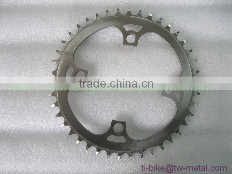 Factory Price Titanium bicycle crankset cheap ti 53T chainring for electric & e-bike used best titanium chainring maker in china
