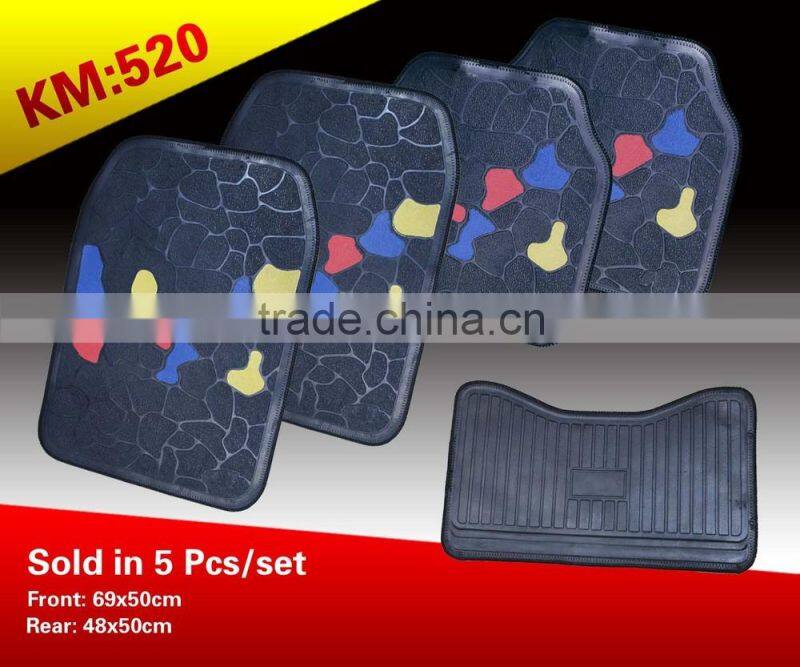 carpet car mats/rubber car mats/double-side design