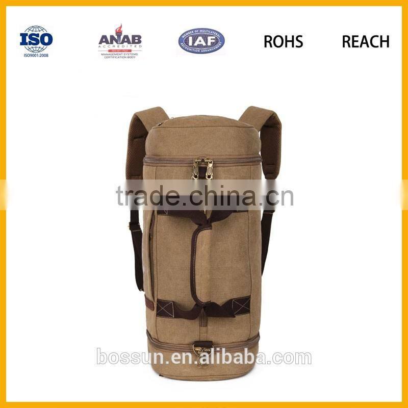 PU+Canvas travel duffel bag large design/duffel bag with long strap design travel bag