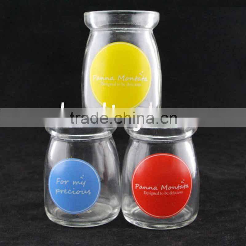 50ml 100ml 150ml 200ml Vintage Glass Milk Pudding Mousse Jar