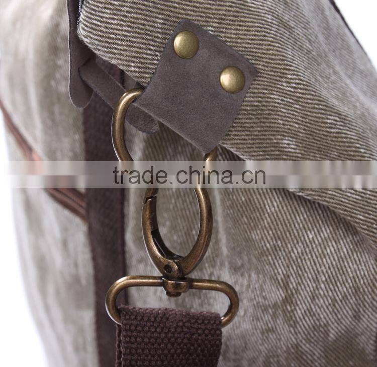 Fashionable men canvas shoulder bag