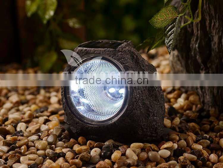 Best Selling poly-resin Stone Garden Decoration solar led lights wholesale