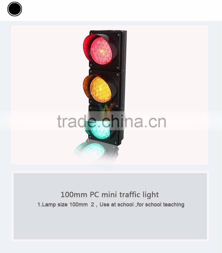 New design high brightness Epistar LED 100mm PC mini traffic lights