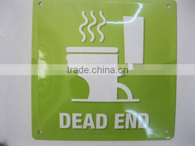 metal toliet sign embossed cheap metal tin plate warning board