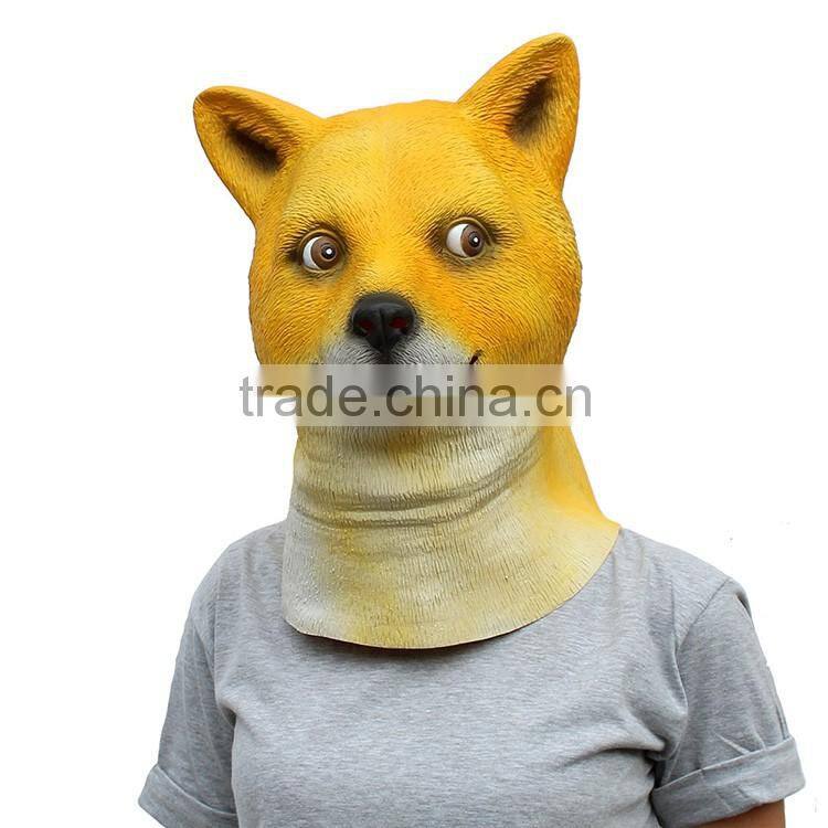 Wholesale masquerade latex dog head mask for Halloween