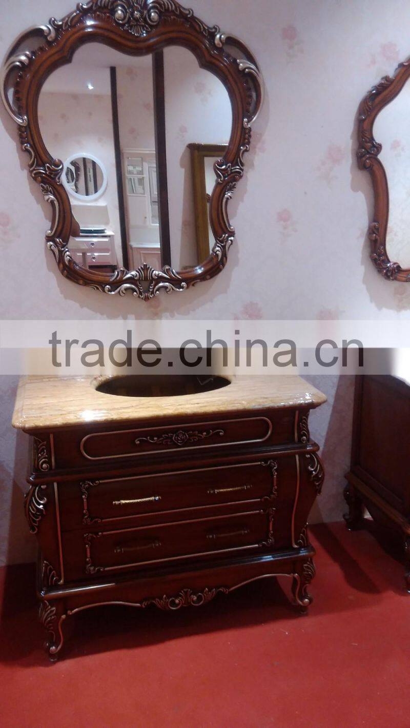 Solid Wood Carcase Material and Mirrored Cabinets Type classic bathroom vanity
