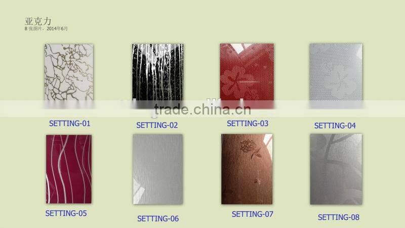 No -Wave Acrylic Faced MDF panels for wardrobe