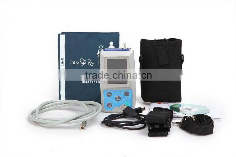 On Sale !!! Color Big LCD Ambulatory digital Blood Pressure Monitor with Free software