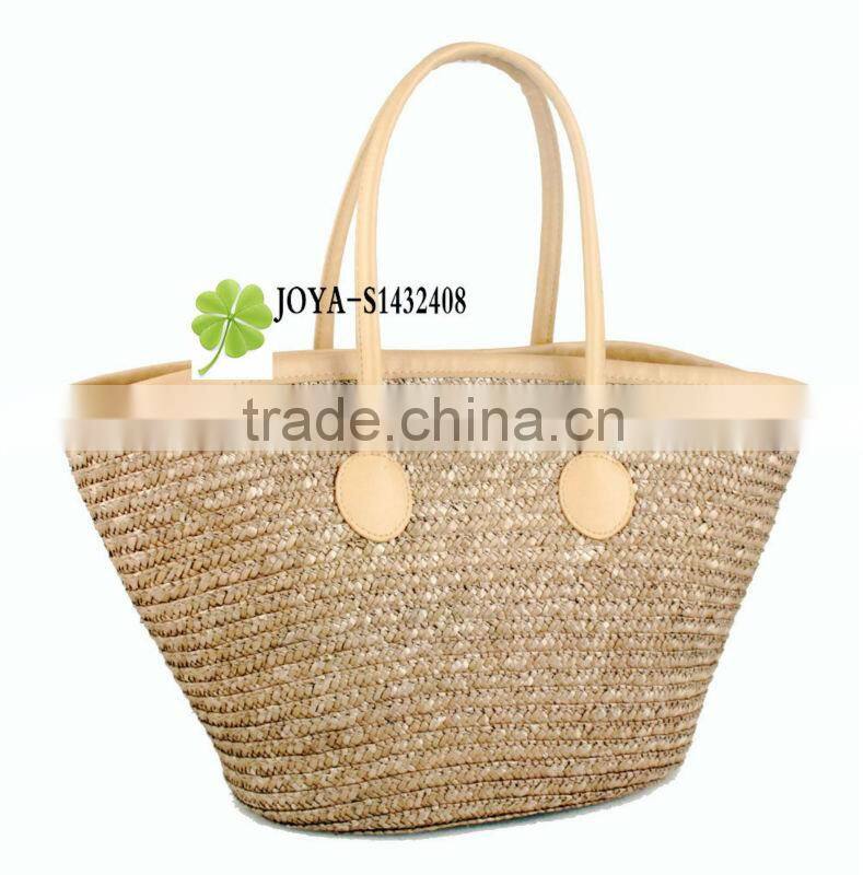 Natural seagrass summer straw handbag Beach straw bag