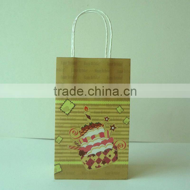 2014 hot sale personized printing birthday bag with customized printing and logo