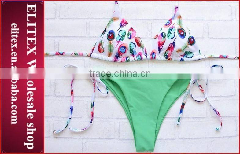 Wholesale Sexy Blue Seamless Brazilian Waterproof Women Swimsuit 2017