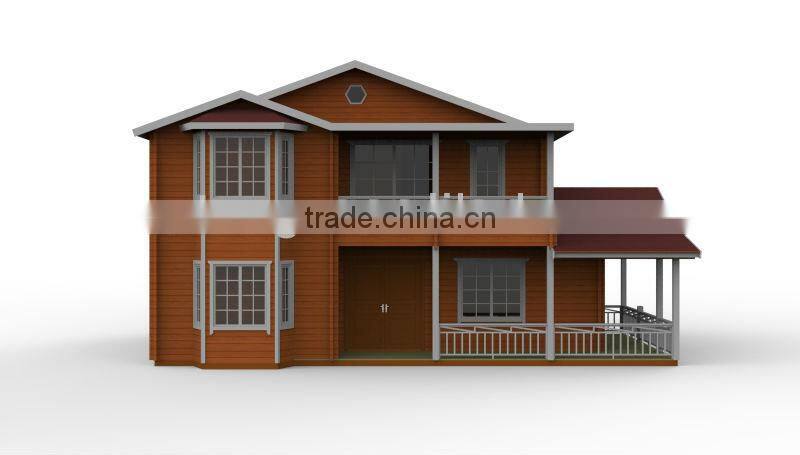 Two floors comfortable wooden prefabricated home STW127