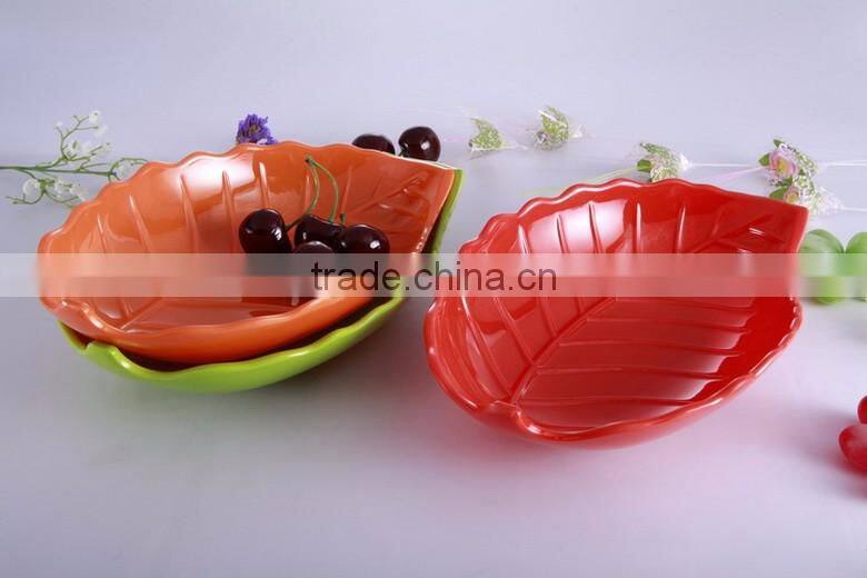 leaf shape melamine plate bowl tableware dinnerware set, melamine western dinnerware sets