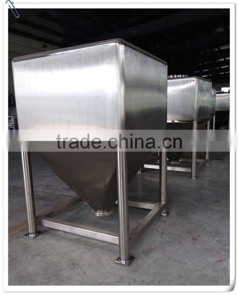 Customized High-qulity Stainless Steel SUS 304 SUS 316L Medical /Mixing Square Hopper / Turnover Hopper
