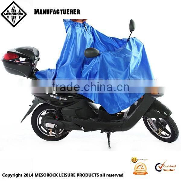 Oxford unisex fashion thickening hooded rain poncho with brim motorcycle rain poncho