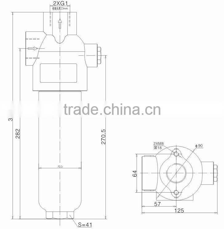 Genuine DFM Hydraulic Oil Line Pressure Filter from Heavy Machinery Hydraulic Accessories Wholesaler