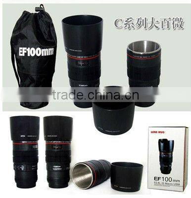 Camera lens cup Macro Lens 11 EF 100mm f2.8L 520ML Thermos Coffee Cup Mug