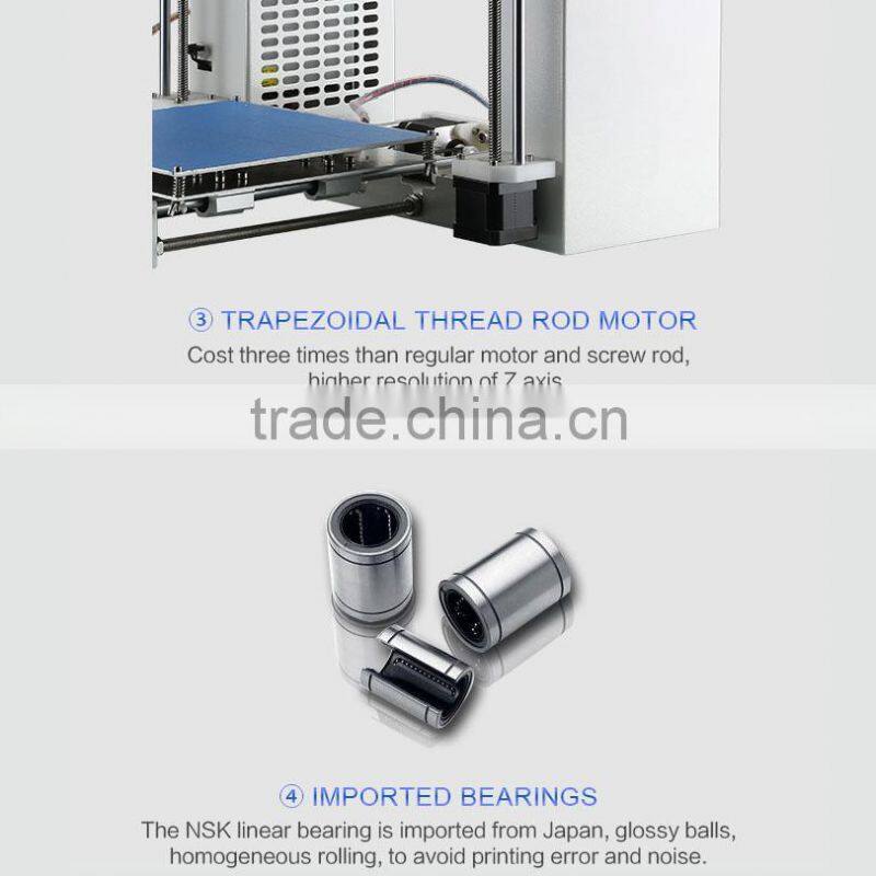 JGAURORA Mini Metal Frame Desktop Cura FDM DIY 3D Printer Kit Machine 3D Metal Printer A3 Pirce Printing 10 Types of Filament