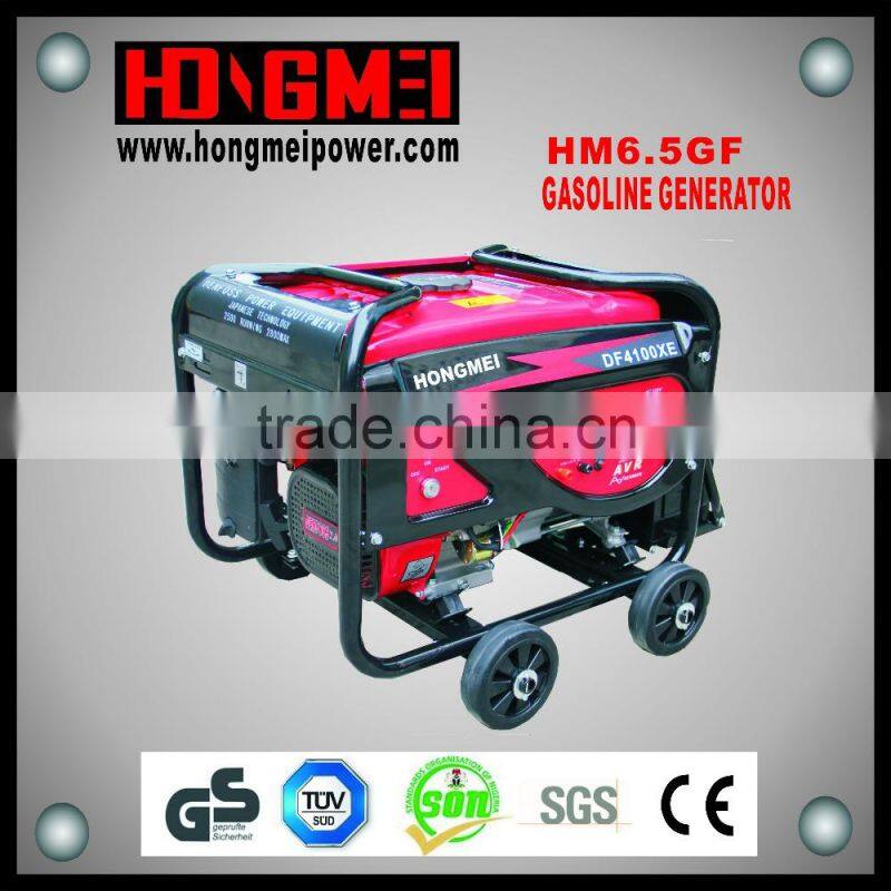 6.5Kw/Kva Factory Price Handle Start Portable Gasoline Generator Set with 100% Copper Wire
