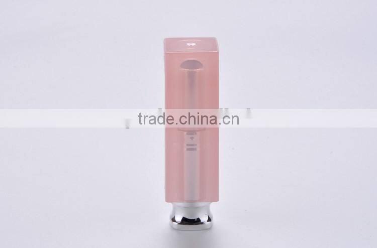 Pink plastic lipstick tube, cosmetic lipstick tube