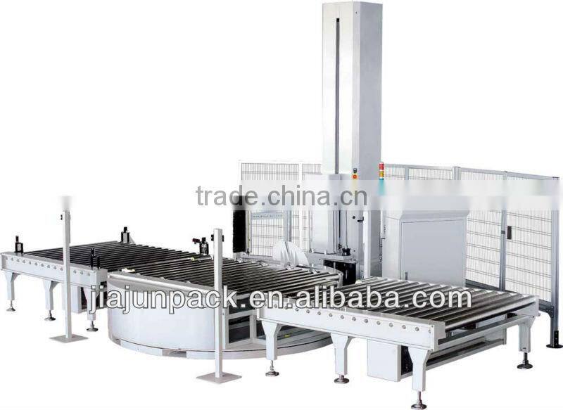 Fully automatic online pallet wrapping machine ,pallet packing line with 5 years warranty and service