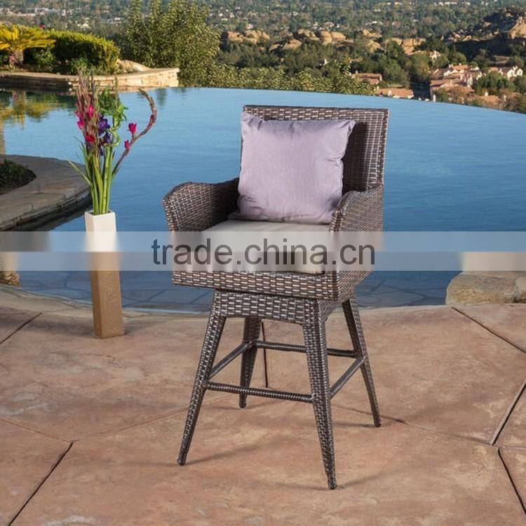Latest design sex style all weather wicker patio bar chair modern
