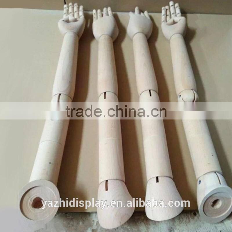 White wooden mannequin arm use for dress form